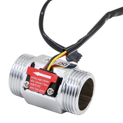 Water Flow Sensor 1'' Stainless Steel Water Flow Hall Sensor Switch DC3.5～24V
