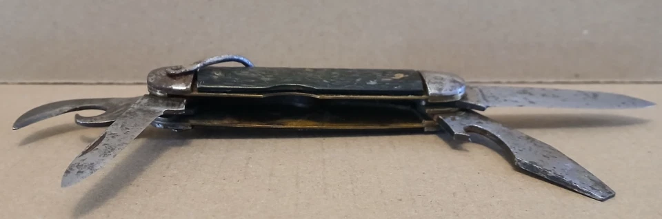 Vintage 1940s-50s Camillus New York Multi Tool Folding 3.7" Pocket Camp Knife - Image 4 of 4
