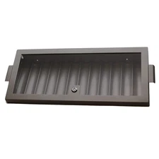 Metal Poker Chip Tray with Locking Cover - 12 Rows Holds 720 Chips