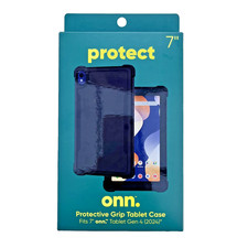 Onn Protective Grip Tablet Case 7" Gen 4 2024 Black Plastic Shock Absorbing NEW
