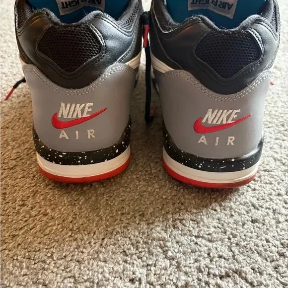 2019 Nike Air Flight 89 "Script Logo Pack" Cement Grey/White/Black Shoes Size 12 - Image 4 of 4