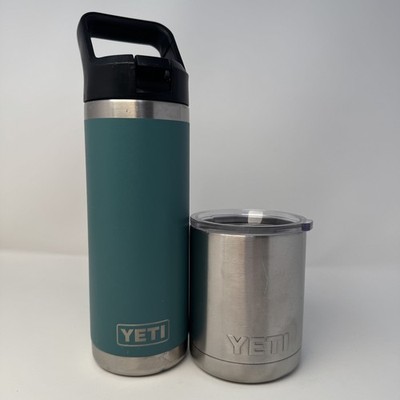 Yeti Water Bottle w/ Straw 18oz Blue Teal Stainless Steel Insulated & 10oz  Mug | eBay