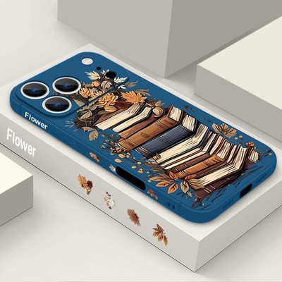 TPU Soft Case For iPhone Air 17 16e 16 15 14 Pro Max 13 12 11 Book Pattern Cover