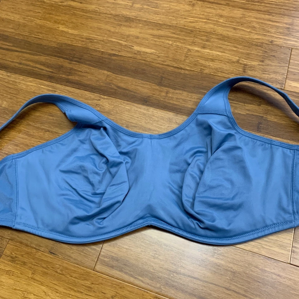 Sujetador deportivo con aros Wacoal 855170 Simone figura completa azul para mujer talla 36H Foto 3 de 4