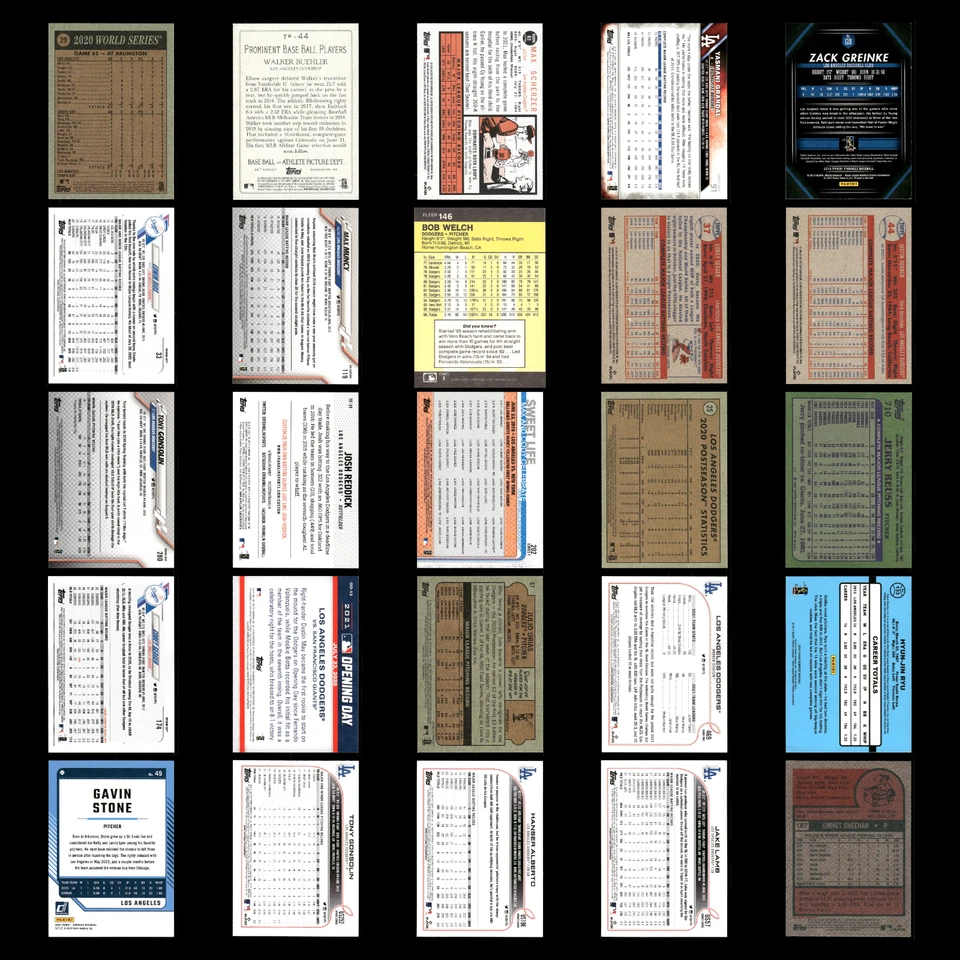 Lote de 25 tarjetas de béisbol de los Dodgers de Los Ángeles Topps Heritage casi nuevo béisbol MLB Foto 2 de 4