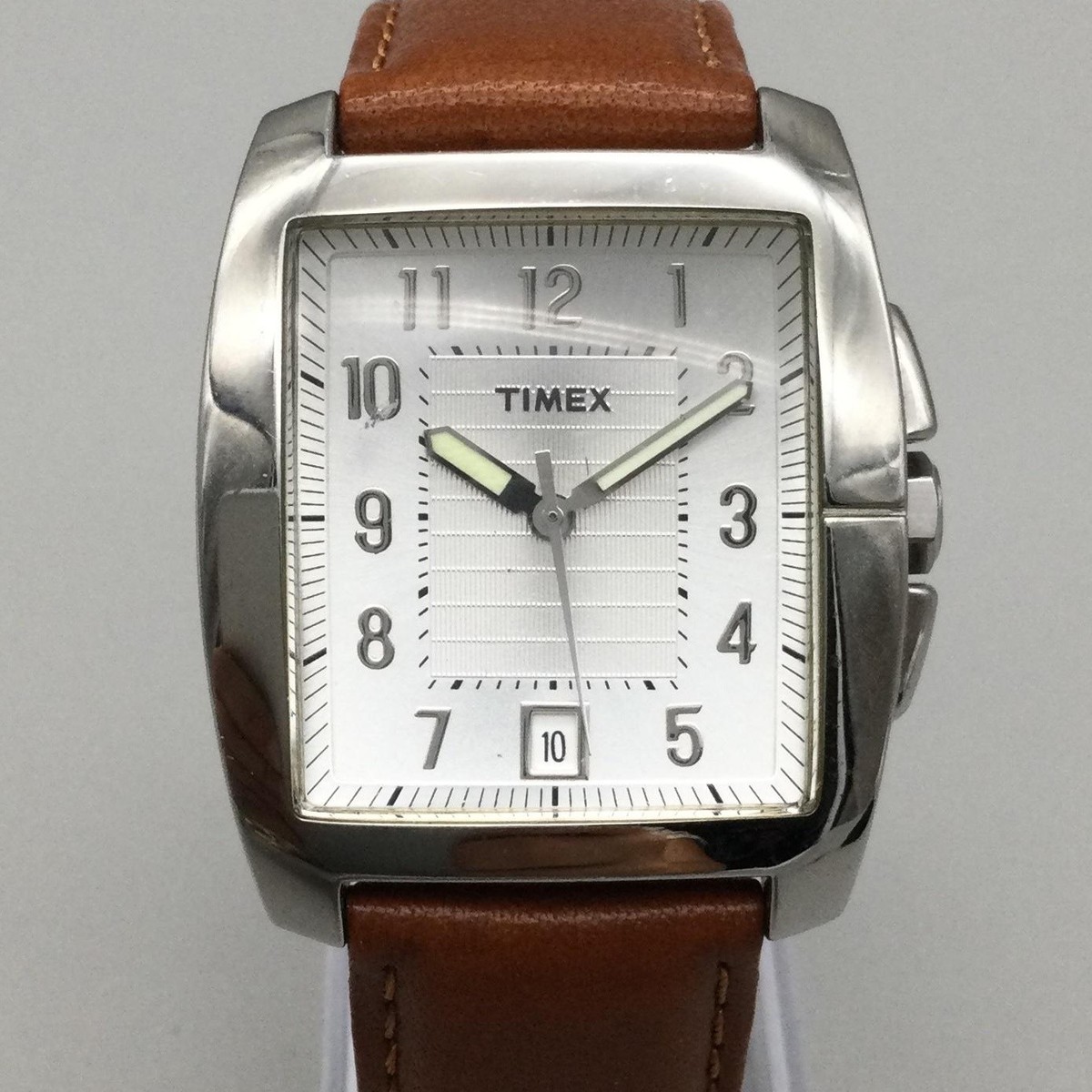 Vintage Timex 1986 Mens Watch 32mm Silver Tone Square Dial New Battery Vintage Timex Mens Watch 34mm LCD Digital K Cells Stainless  main image 2