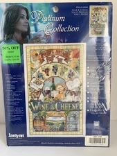 Janlynn Platinum Collection 023-0566 Wine & Cheese Counted X-Stitch Kit 14Ct NIP