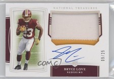 2019 National Treasures Rookie Holo Silver 9/25 Bryce Love #175 Patch Auto 10b1