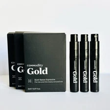 3 x Commodity Gold Eau de Parfum EDP Spray Sample 2ml each