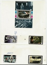 Ras Al Khaima UAE SCARCE  large proof sheet with Space & De Gaulle stamps in an