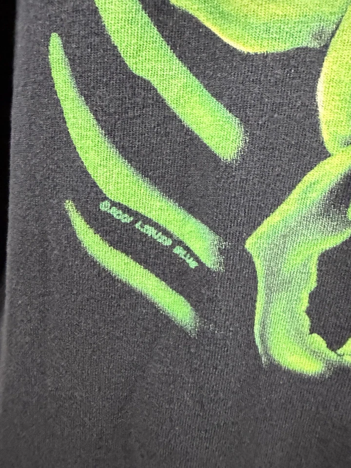 Camiseta De Colección Y2K 2001 Verde Calavera Pila XXL Juicy J Streetwear Informal Patinador Foto 3 de 4