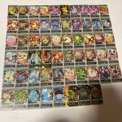 Pokemon Vintage Japanese Amada Face Menko Collection Lot of 58