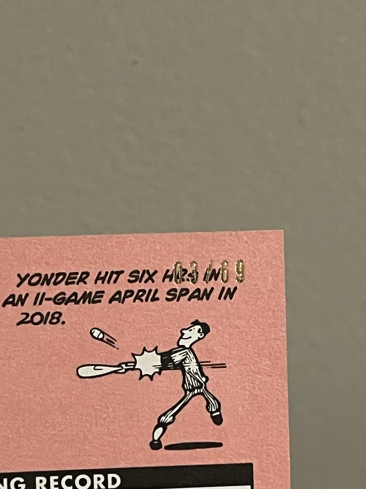 Topps Heritage High Number Yonder Alonso 2018 #THC-704 cromo negro refractor/69 Foto 3 de 3