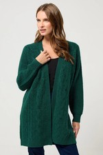 M&Co Women's Cable Knit Midi Cardigan