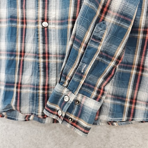 Cinch Shirt Mens Large Blue Modern Fit Pearl Snap Western Cowboy Casual - Picture 8 of 10