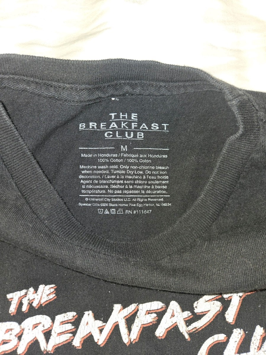 Breakfast Club T Shirt Medium Used Black Short Sleeve Graphic Tee