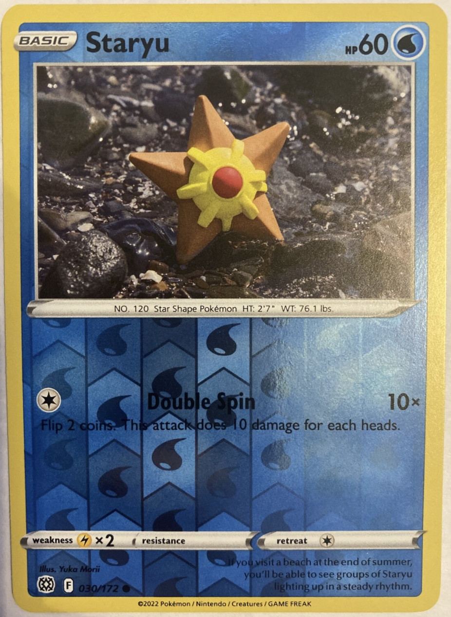Pokemon - Staryu - 030/172 - REVERSE Holo - Brilliant Stars - NM/M