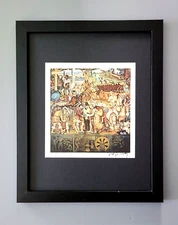 DIEGO RIVERA | VINTAGE BEAUTIFUL PRINT from MEXICO + 14x11in. + FRAMED
