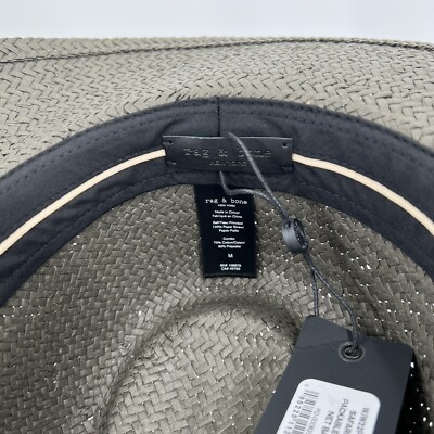 Rag and Bone Women\'s Packable Fedora Net Band Hat in Grey sz M NWT Rag and Bone Women main image 3