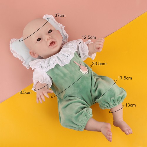 45cm Full Body Silicone Baby Girl Rebirth Doll Newborn Baby Joint Positioning - Picture 2 of 18