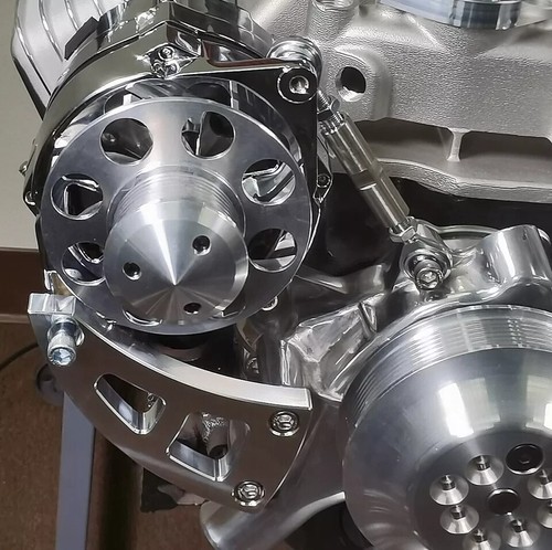 SBC Small Block Chevy Serpentine Kit All Inclusive ALT PS Long Water Pump 8 Ribs - Bild 2 von 12