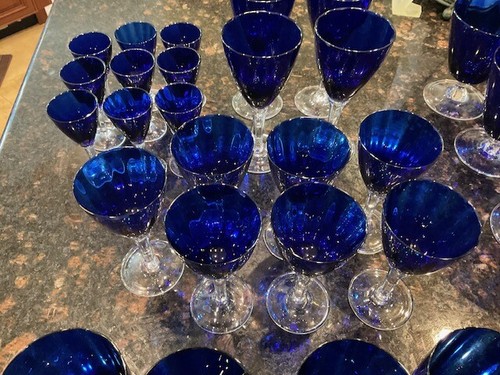 Stunning, Rare, Optic Cobalt Blue Antique Glassware Collection - Picture 27 of 71