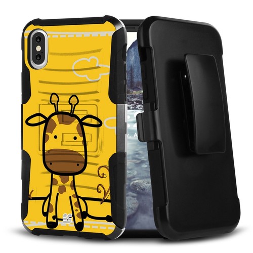 Robusto a prueba de golpes de doble capa con soporte + funda de clip para iPhone X / XS - Imagen 18 de 55