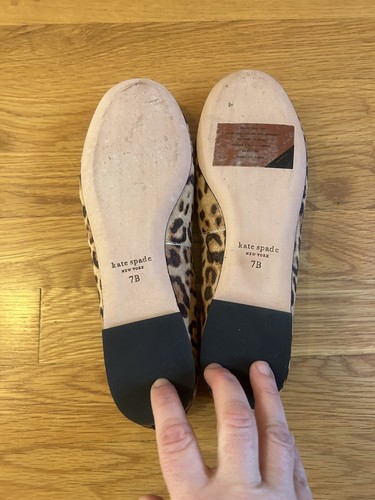 VGUC Kate Spade Calf Hair Leopard Ballet Flats with Bow - Size 7 - Picture 5 of 5