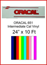 24" x 10 Ft roll, Oracal 651 Sign Cutting Vinyl, Indoor/Outdoor w/ Perm Adhesive
