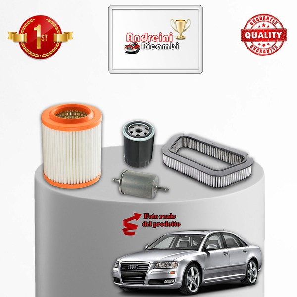 Kit Wartung 4 Filter Audi A8 4E 3.0 162KW 220PS Von 2003 Bis 2006-image