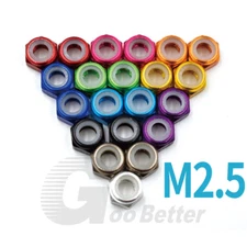 M2.5 Aluminum Alloy Lock Nut Nylon Insert Lock Nus Hex Locknut Multicolor Metric