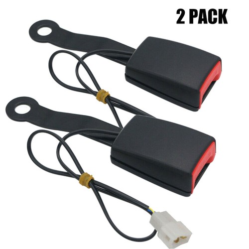 2X Black 7/8" Car Seat Belt Safety Buckle Socket Plug Connector w