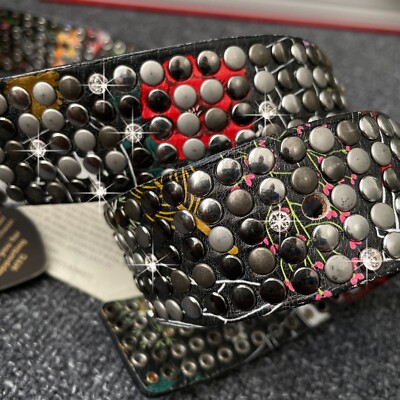 HTC 5000 studs ベルト　85/34 HTC Los Angeles 5.000 Studs Deluxe Belt w/ Swarovski size 85