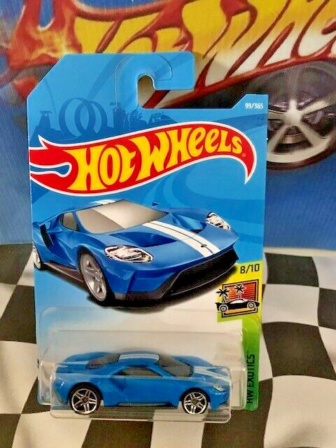 Hot Wheels 2018 HW Exotics 8/10 099 '17 Ford GT BLUE PR5