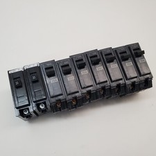 Lot of 9 Assorted Circuit Breakers GE  Cutler-Hammer PARTS