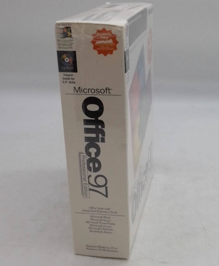 Microsoft Office 97 Professional Edition Full Version Big Box New  Academic - Image 2 of 4