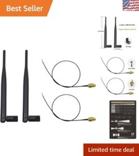 2-Pack 2.4GHz 6dBi Indoor WiFi Antennas  U.FL/IPEX Pigtails for Maximum Range
