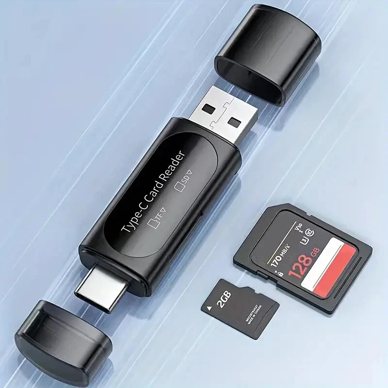 Lettore Di Schede Di Memoria Con Doppio Slot Per Schede SD/Micro SD/SDXC/SDHC - Immagine 2 di 4