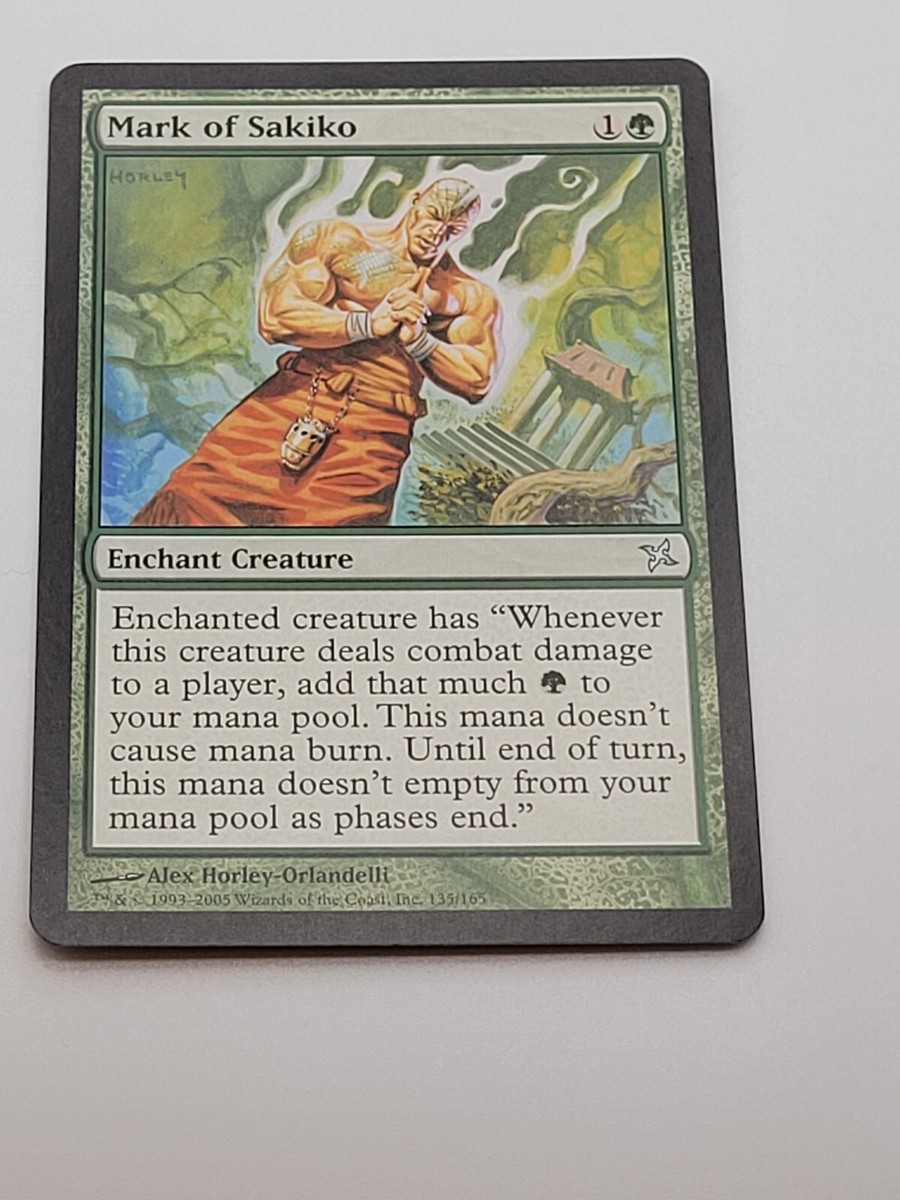 Mark of Sakiko 1x FOIL BOK MTG Betrayers Kamigawa Uncommon MINT green Mark of Sakiko 1x FOIL BOK MTG Betrayers Kamigawa Uncommon MINT green