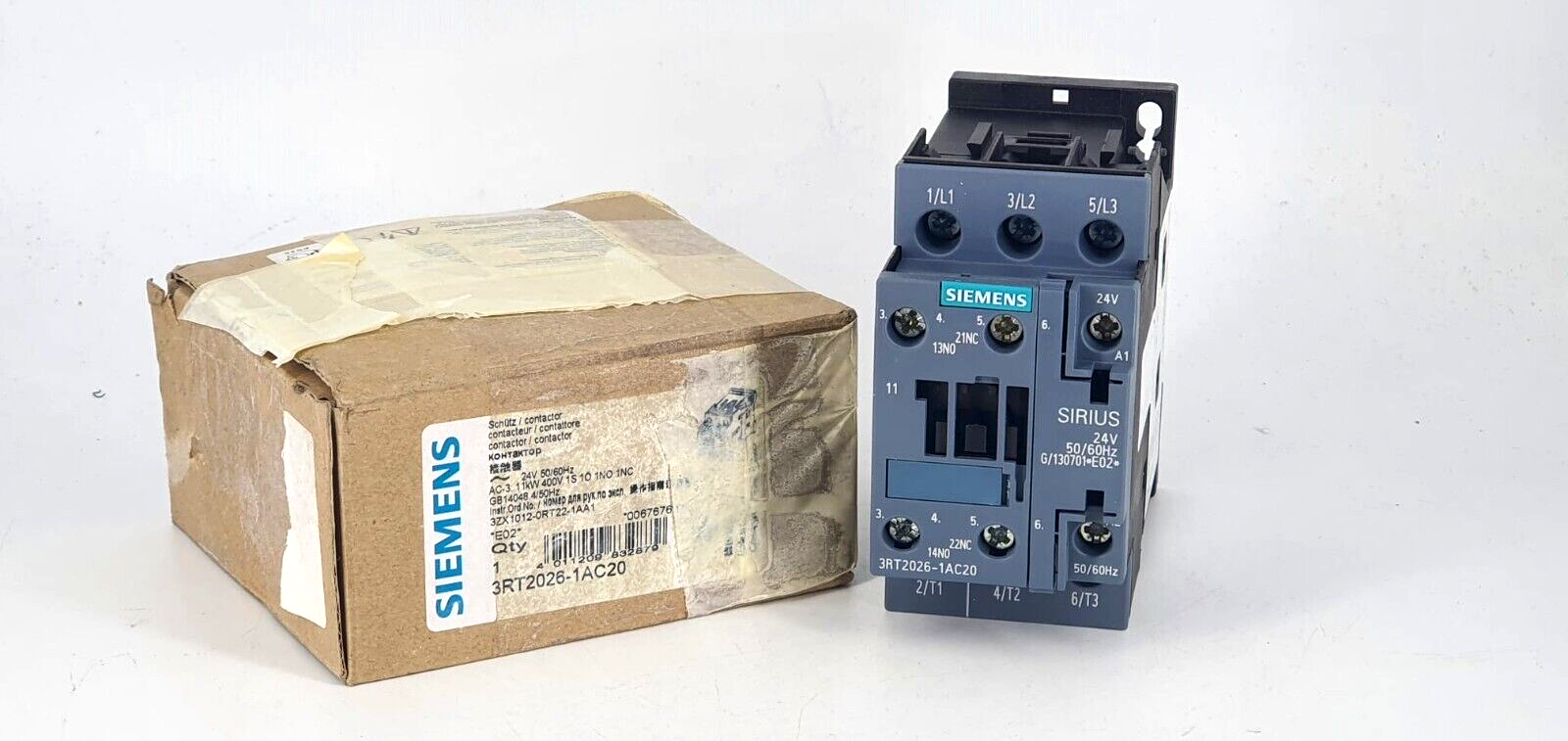 Siemens Magnet Contactor 11Kw/400V 1 No + 1 Nc 24V  25A 24Vac CR047 BB 02