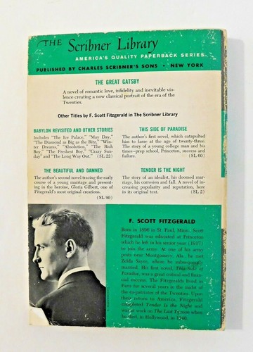 The Great Gatsby by F. Scott Fitzgerald 1953 Vintage Paperback - Picture 2 of 5