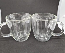 JoyJolt Disney Mickey Mouse 3D Double Wall Glass Coffee Mugs 10oz Set of 2