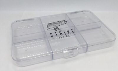 3 Pack - Large Clear 6 Compartment Fly Box- Strike Fly Company