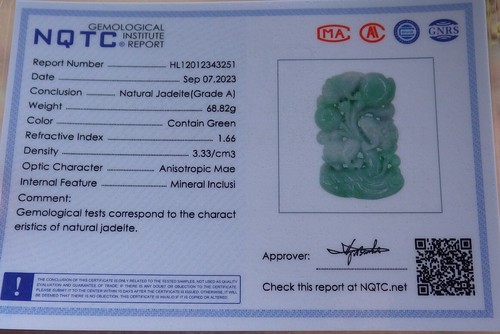 Ciondolo giadeite giada naturale verde certificato video rana rospo 招财蟾 632140 AS - Foto 9 di 10