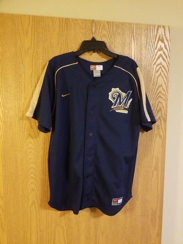 Milwaukee Brewers Prince Fielder #28 Sewn Nike Jersey Youth L EUC