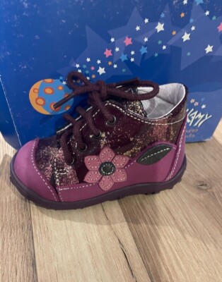 BELLAMY CHAUSSURES D'ENFANTS LEATHER PLUM ANKLE BOOTS EU 19 SALE