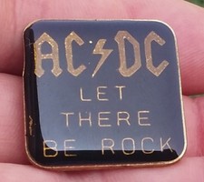 AC DC Let There Be Rock vintage pin badge