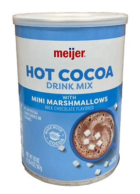Meijer Mini Marshmallow Hot Cocoa Drink Mix 20 oz Canister