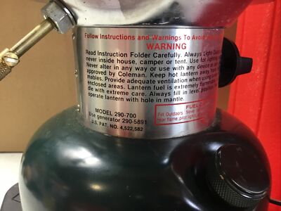 Vintage 1986 Coleman Powerhouse 2 Mantle Lantern Model 290-700