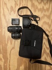 Canon EOS Rebel T6 Camera, 2 lens 75-3000mm and 18-55mm barely used